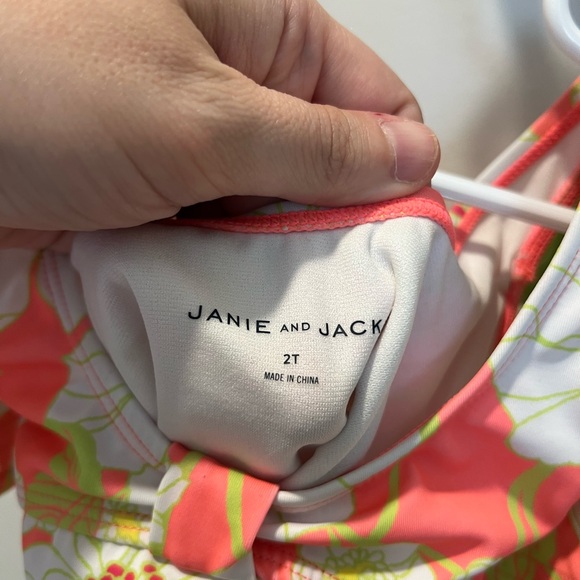Janie and Jack Floral Ruffle Swimsuit Toddler Girl 2T - Picture 5 of 6